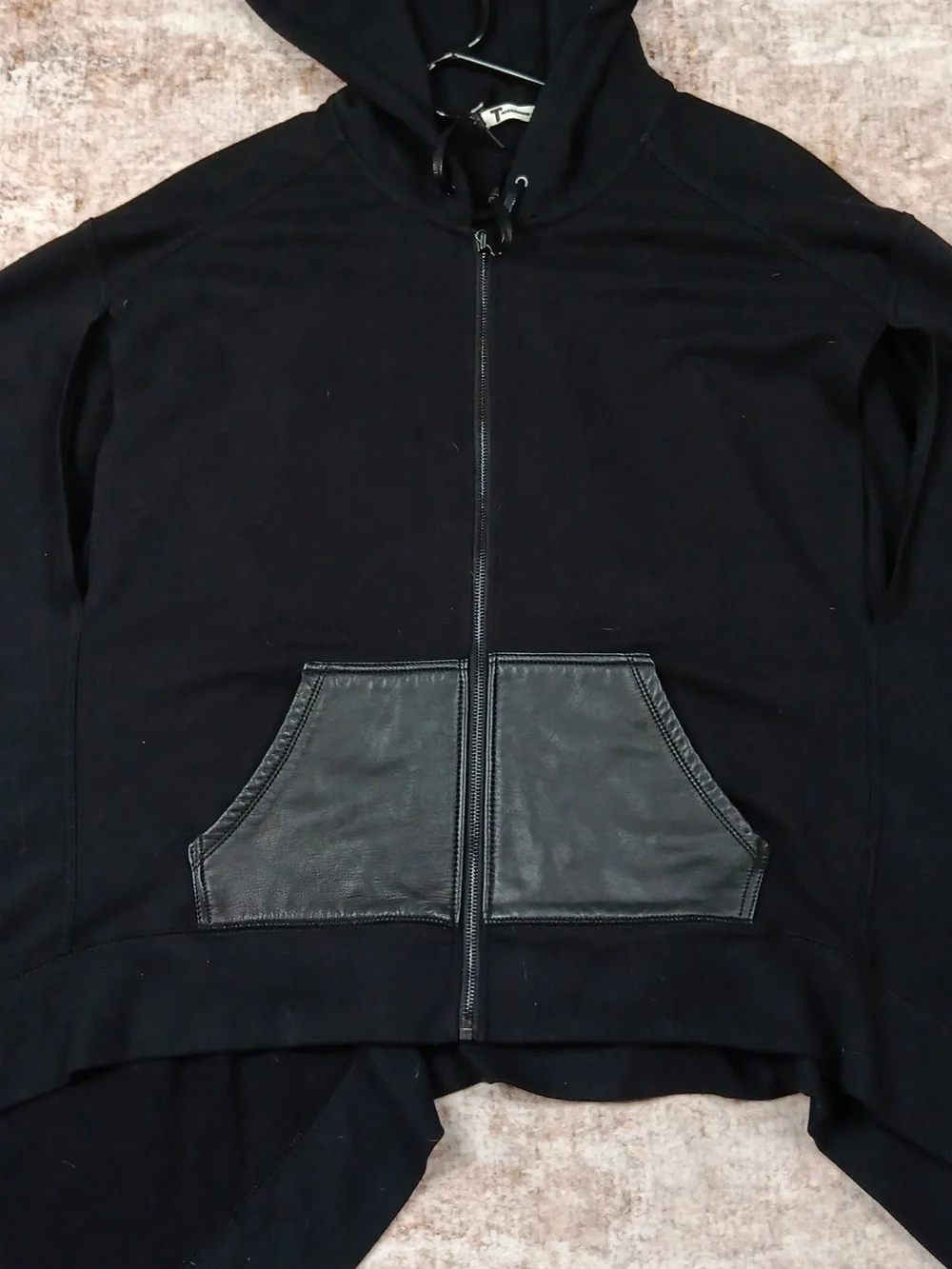 Alexander Wang Black Hoodie Poncho Pullover Cape Womens Size Small - Picture 5 of 12